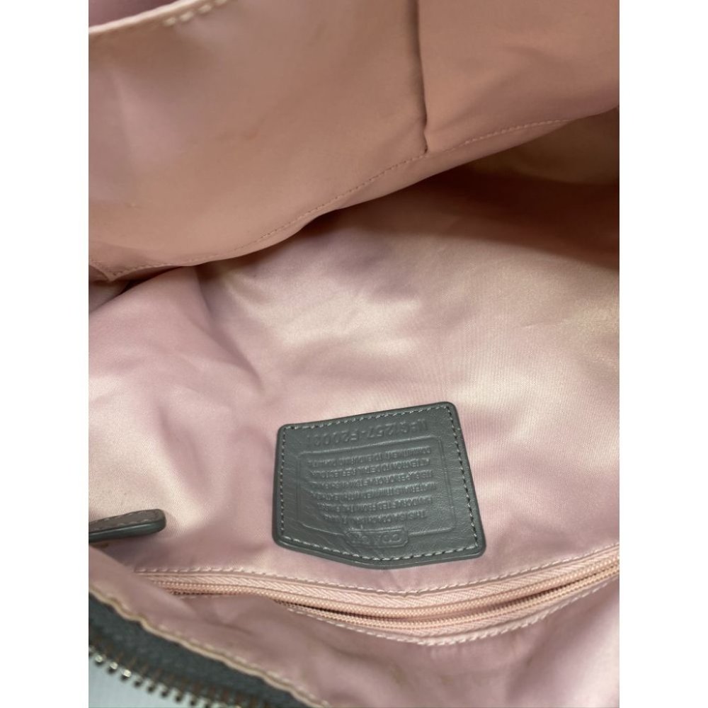 COACH Medium/Large Jacquard Fabric Gray Tote Bag_8